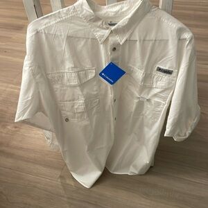 Brand new XXL white Columbia Bonehead long sleeve fishing shirt.